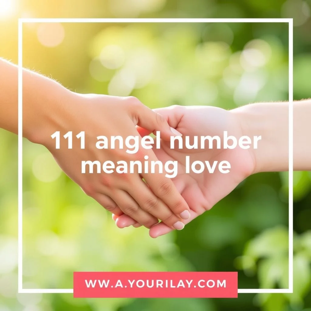 111 angel number meaning love illustration