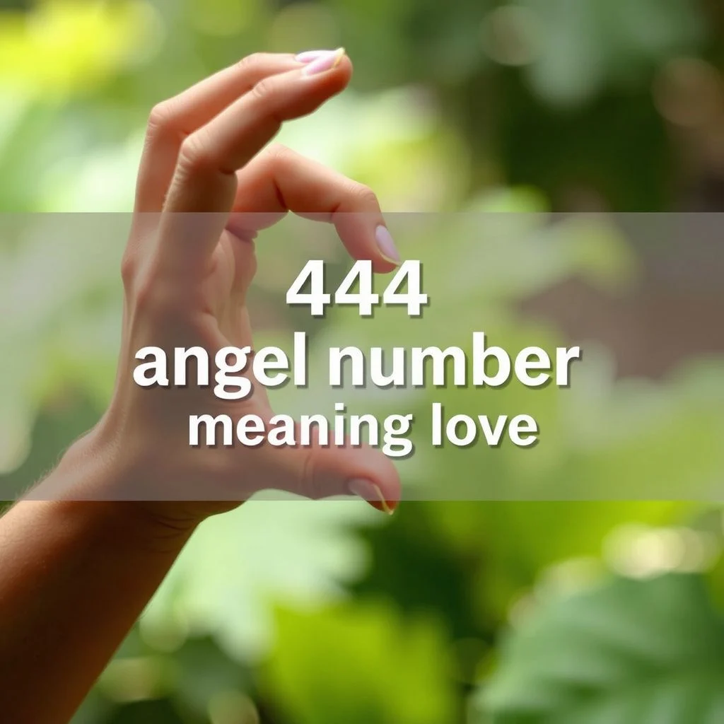 444 angel number meaning love illustration