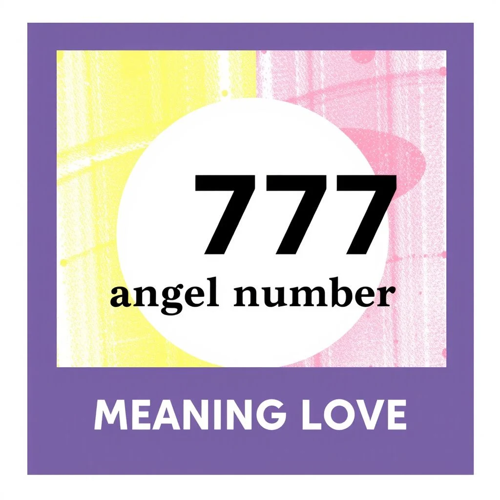 777 angel number meaning love illustration