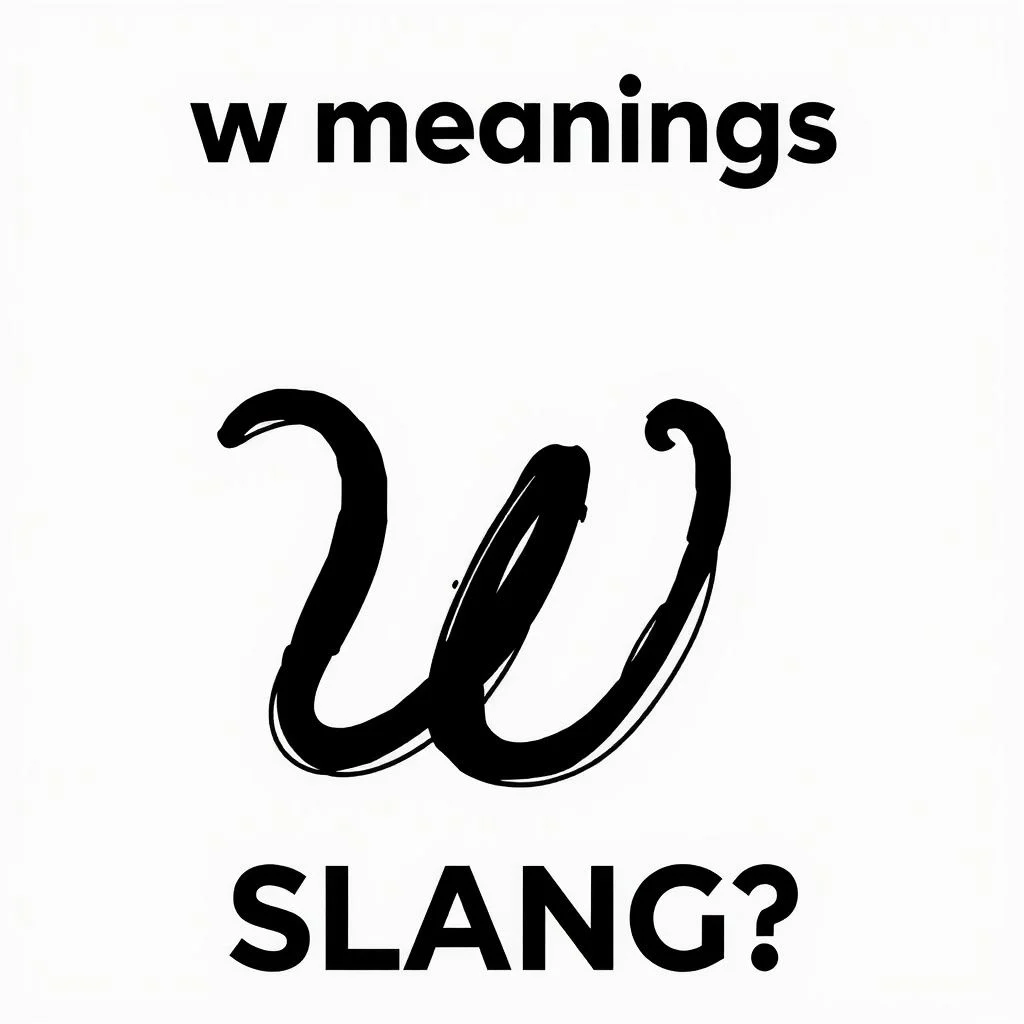 w meaning slang illustration