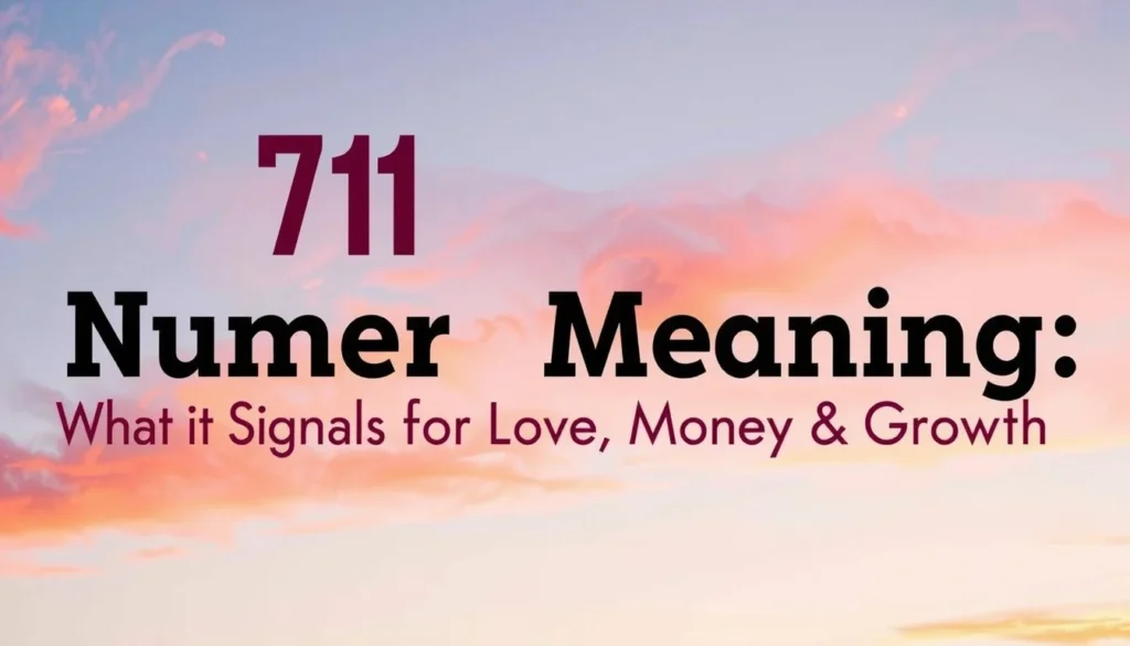 711 angel number meaning — 711 Angel Number Meaning: What It Signals for Love, Money & Growth