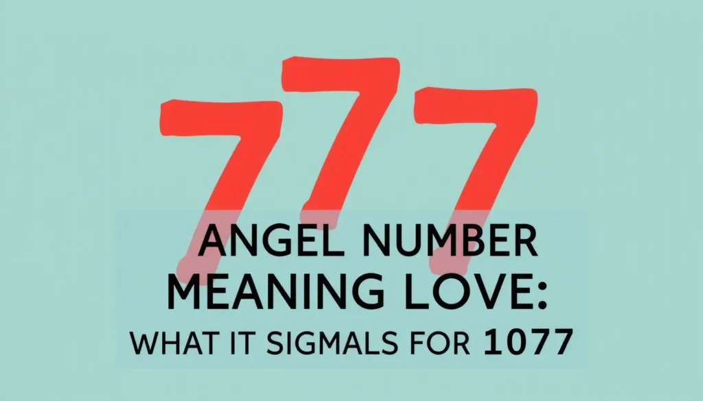 777 angel number meaning love — 777 Angel Number Meaning Love: What It Signals for You