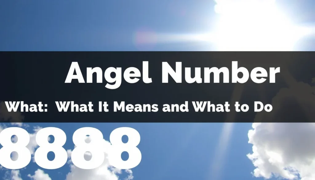 8888 angel number meaning — 8888 Angel Number Meaning: What It Means and What to Do