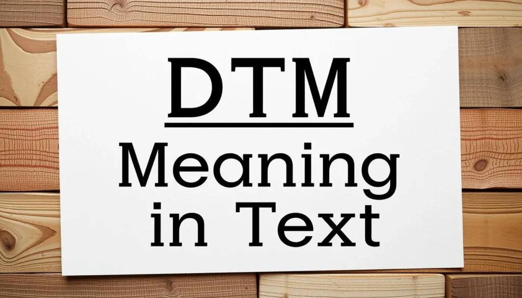 dtm meaning in text — DTM Meaning in Text: What It Stands For and How to Use It