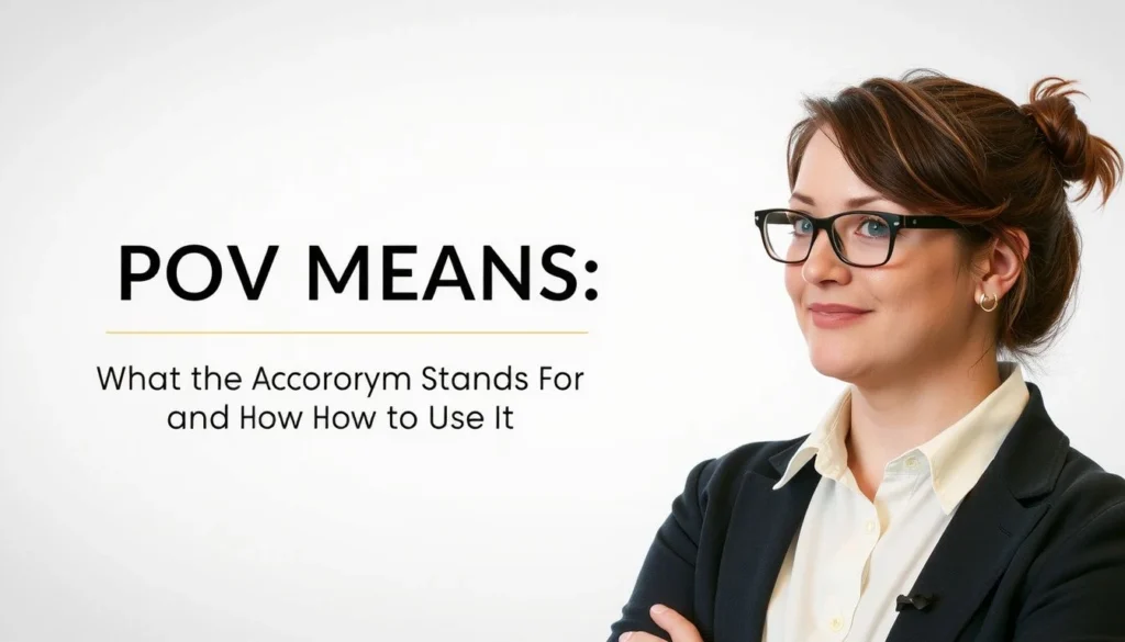 pov means — POV Means: What the Acronym Stands For and How to Use It